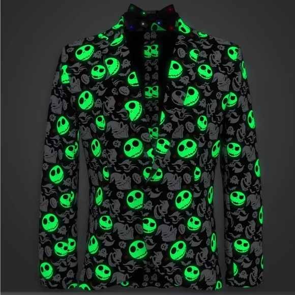 Disney The Nightmare Before Christmas Glow In The Dark Jacket Blazer Men's S/M - Picture 1 of 6